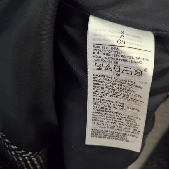 Soft-Brushed Herringbone Car Coat Women’s S Lined Relaxed Old Navy - Picture 9 of 12